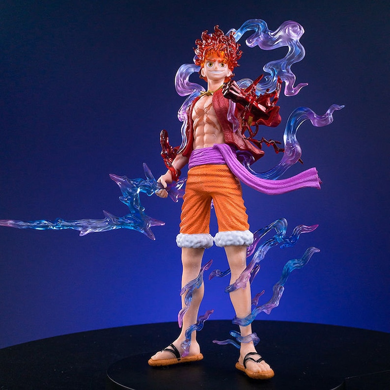 Anime One Piece Luffy GEAR 5 Nika Sun God Action Figure Etsy Hong Kong