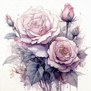 Más de 12 imágenes prediseñadas de rosas abstractas / Impresiones digitales abstractas de alta calidad