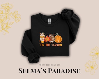 Sudadera con diseño de calabaza, estampado gráfico de café, ideal para otoño, unisex, cómoda y acogedora.