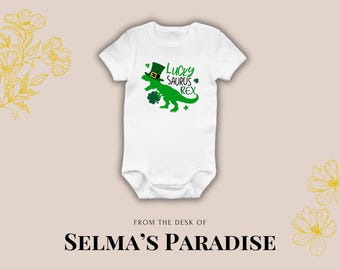 Personalized St Patrick's Day Baby Onesie: Lucky & Blessed
