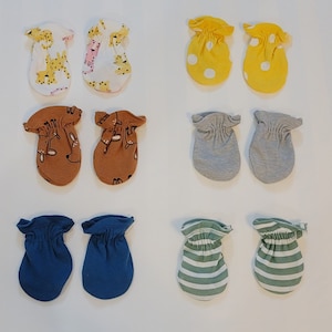 Baby Mittens: Newborn No-Scratch Gloves, Stay-On Elastic Cuff