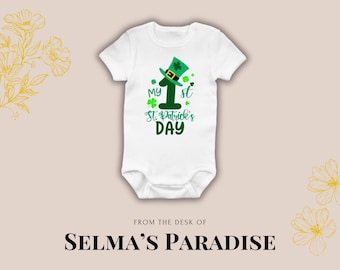 Personalized St. Patrick's Day Baby Onesie: Lucky Clover Bodysuit
