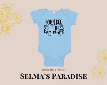Power By Milk Design Baby Onesie: Trendy Unisex Bodysuit
