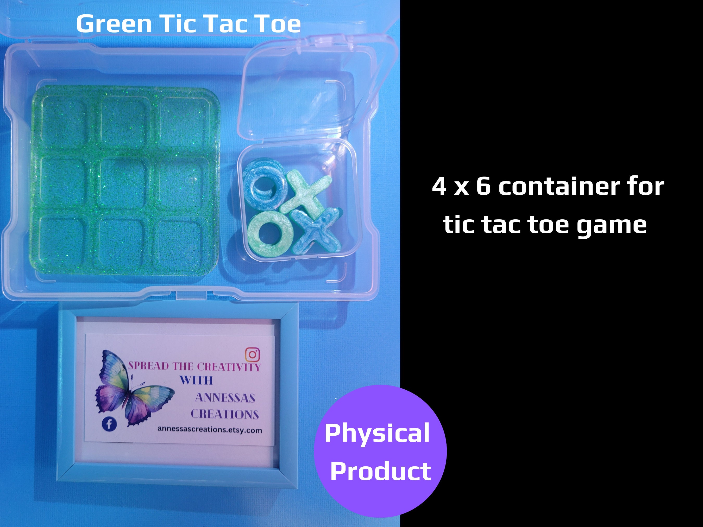 Resin Tic Tac Toe Game, Games for Kids, Pocket Games, Travel Games, UV
