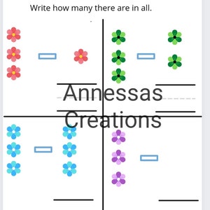Kindergarten Subtraction, subtraction, math worksheets, distance learning, kinder curriculum, learn subtraction, basic math printable