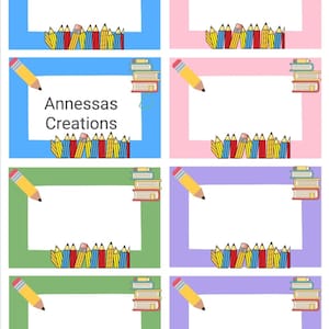 cubby name tags, student name labels, secondary teacher, class organization, class organization, class desk plates, student name plates