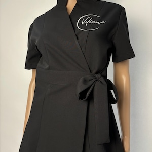 Luxurious healthcare professional tunic with embroidery - comfortable and durable - ideal for dentists, spa therapists, cosmetic salons.