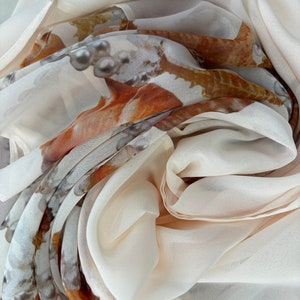 Scarf, Colorful scarf, Silk scarf, Spectacular scarf, Elegant scarf, Accessory scarf, Women&#39;s scarf, Long skarf, Chiffon scarf,