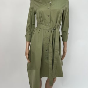 Shirt dress, Dress Shirt, Long Sleeve Dress Shirt, Belted Shirt Dress, Knee Length Dress Shirt, Asymmetrical Dress, Avant Garde Dress