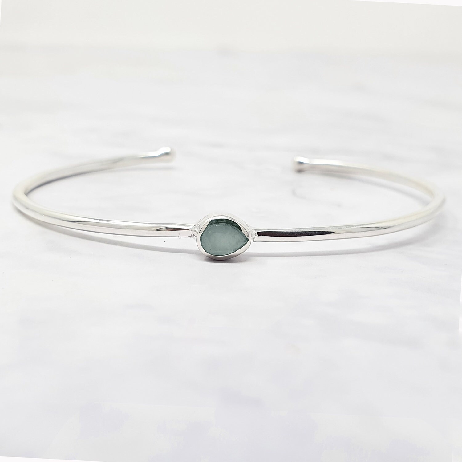★rosemont★ SILVER bracelet (March birthstone) RC0343 March Birthstone Bracelet. Sterling Silver Stretch Bracelet