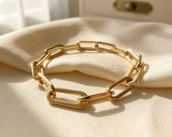 Magic Link Bracelet | 18K Gold Plated Paperclip Bracelet | Layering Link Bracelet | Everyday Bracelet | Gift For Her | Bracelets For Women