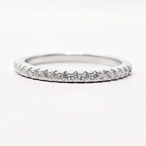 Diamond April Birthstone Moissanite Ring, Minimalist Sterling Silver Clear Gemstone Crystal Ring, Dainty Gem Ring with Luxury Packaging