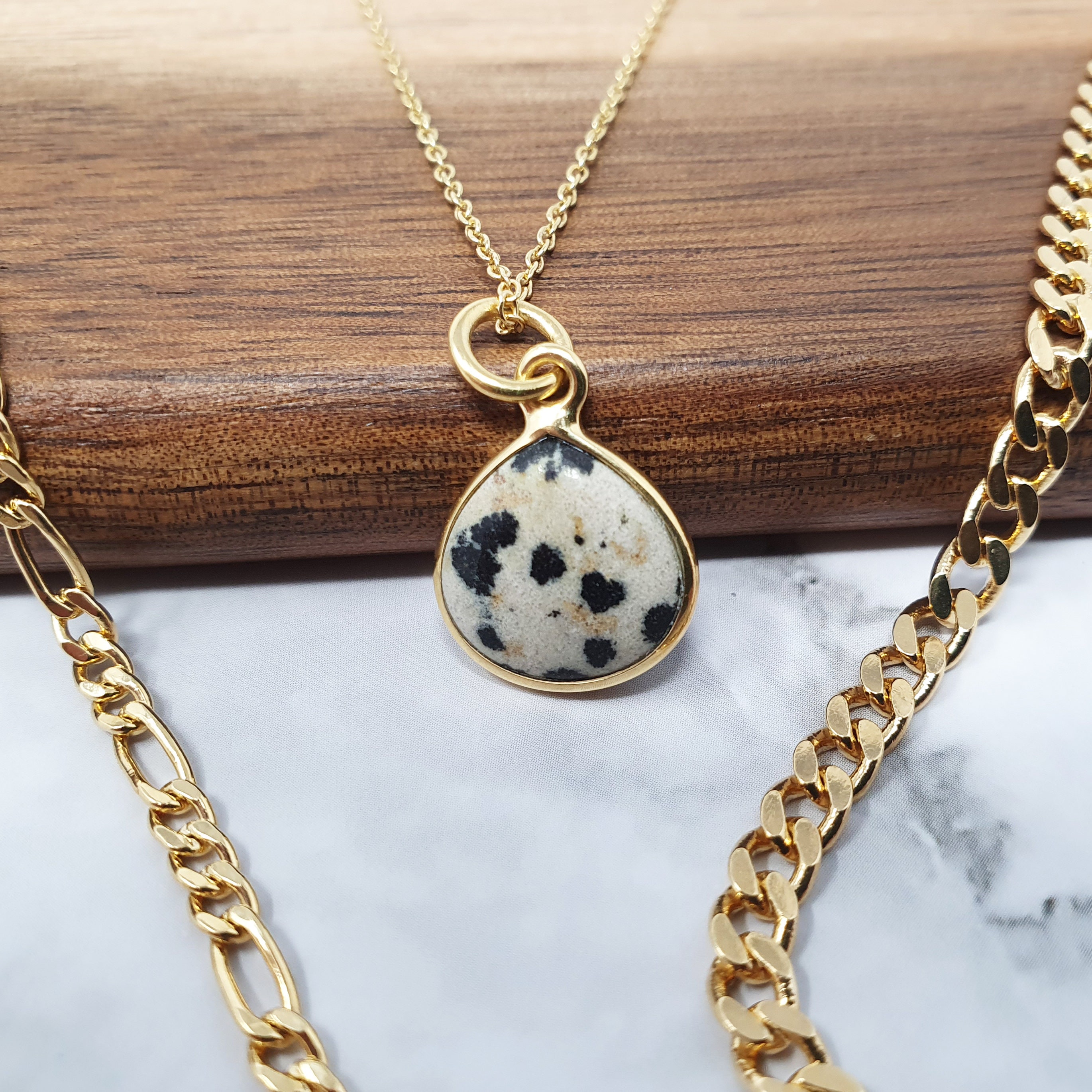 Dalmatian jasper necklace deals