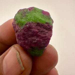 Natural Ruby Zoisite Rough Crystal: African Origin, Pink And Green Raw