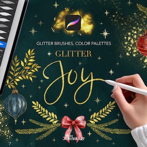 Glitter Brush Set for Procreate | Glitter Brushes | Metallic Shimmer Digital Brush | Sparkle Procreate Brushes