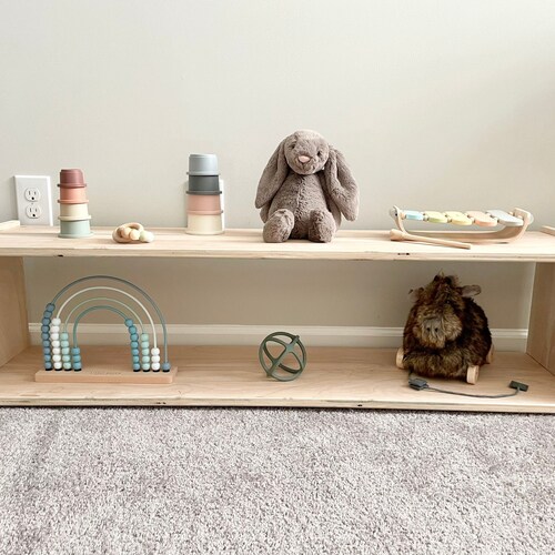 Montessori Shelf / Solid Wood Shelf for Kids / Kids Activity Etsy