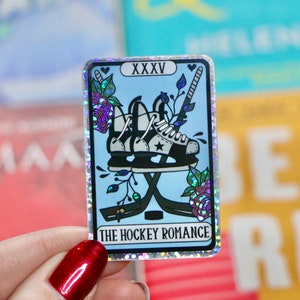 The Hockey Romance Tarot Card Romance Book Sticker, Holographic Sticker, Kindle Sticker, Romance Book Stickers for Kindle, Book Decor