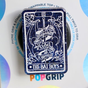 Bat Boys Tarot Card Fantasy Romance Book Phone Kindle Grip | Bookish Inspired Kindle Grip | Book Quote Resin Phone Grip