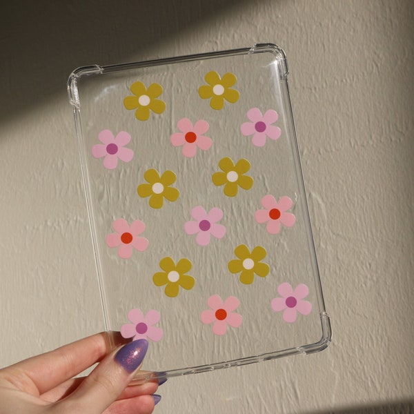 Spring Flowers Kindle Case, Cute Silicone Clear Kindle Case, E-Reader Case, Clear Kindle Skin, Clear Kindle Cover, Summer Kindle Case