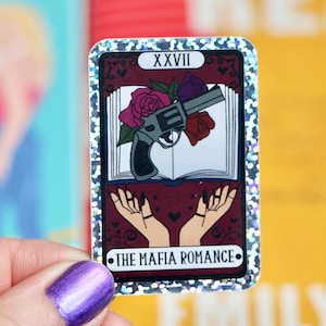 Mafia Romance Tarot Card Romance Book Sticker, Holographic Background, Kindle Sticker, Romance Book Stickers for Kindle, Romance Book Decor