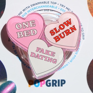 Sweetheart Tropes Resin Phone Grip: Romance Reader Kindle Grip