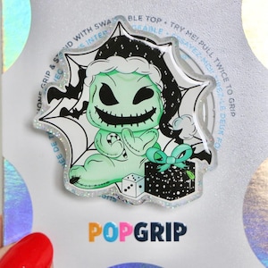 Halloween Movie Sparkly Acrylic Resin Kindle Grip | Horror Kindle Grip | Scary Movie Themed Phone Grip | Cute Halloween Phone Grip