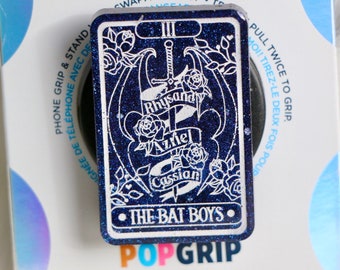 Bat Boys Tarot Card Fantasy Romance Book Phone Kindle Grip | Bookish Inspired Kindle Grip | Book Quote Resin Phone Grip