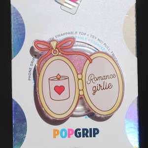 Romance Locket Sparkly Pink Phone Grip: Bookish Kindle Grip
