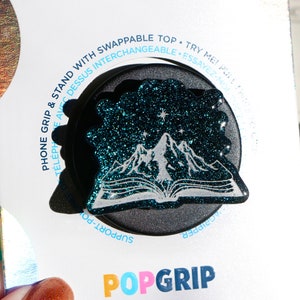 Fantasy Romance Book Phone Kindle Grip | Fantasy Inspired Kindle Grip | Mountains Resin Phone Grip | Fantasy Book Merch | Book Grip