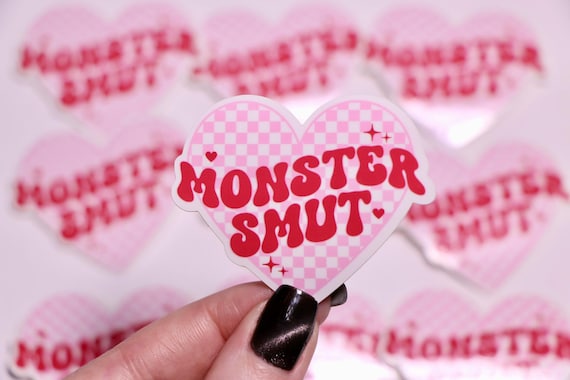 Monster Smut Pink Romance Book Lover Sticker
