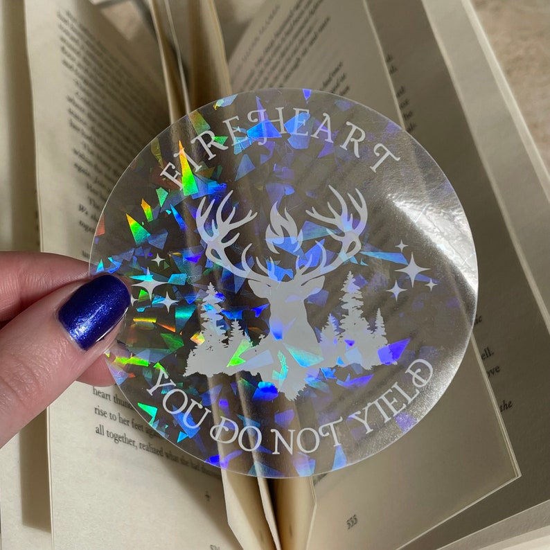 Fantasy Transparent Rainbow Window Sticker, Car Decal Book Lover