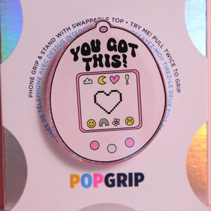Y2K Gamer Resin Kindle Grip: Pink Sparkle Acrylic Grip