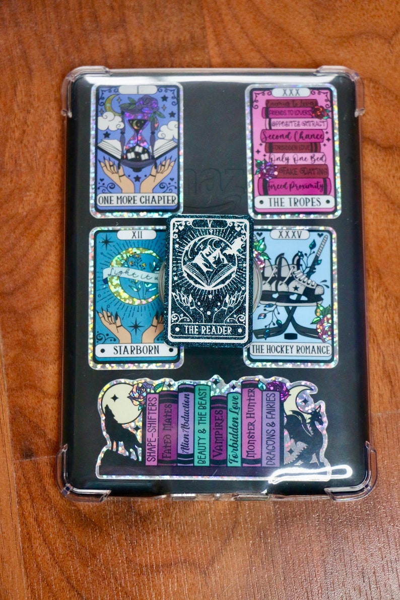 Romance Book Tarot Card Sticker: Fantasy Holographic Kindle Sticker immagine 4