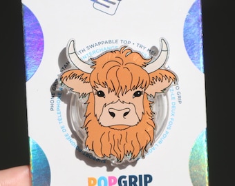 Highland Kuh Griffschale: Glitzernder Kunstharz Acryl Kindle Griff