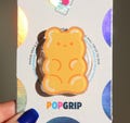Orange Gummy Bear Resin Acrylic Kindle Grip | Cute Kindle Grip | Pretty Glitter Phone Grip | Romance Reader Grip | Book Lover Grip