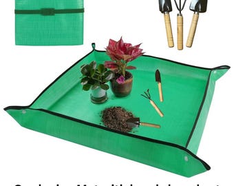 Tapete para macetas de interior, ideal para amantes de las plantas. Un regalo perfecto para jardineros. Tapete para trasplantar plantas de interior.