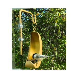 Bird Feeder Gift with Shepards Hook for hanging Outdoor Garden Decor  Hanging Bird Feeder Rustic Metal Birdfeeder Patio decor Deck decor