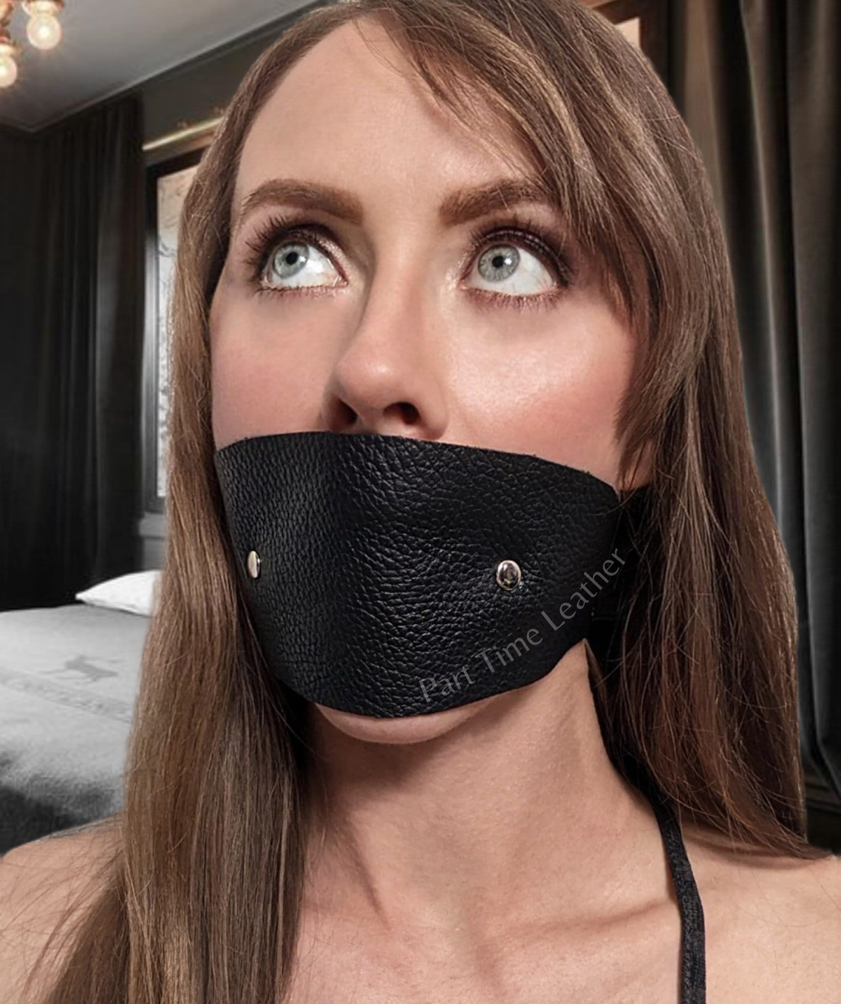 Leather Panel Gag Soft Leather black Silicone Ball - Etsy