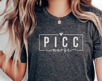 Picc Nurse Shirt IV Nurse VAT Vascular Access Nurse Work Shirt Iv Therapy Nurse Registered Nurse RN Tshirt Picc Team Graduation Gift Iv Team