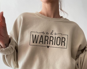 Endo Warrior Sweatshirt: Endometriosis Awareness, Endo Strong Chronic Pelvic Pain Uterus Spoonie Shirt PCOS One in Ten Endometriosis Gift