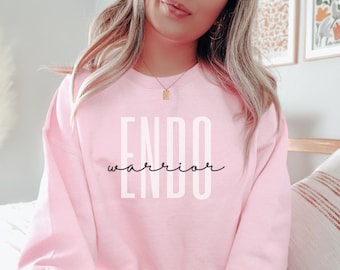 Endo Warrior Sweatshirt: Endometriosis Awareness, Endo Strong Chronic Pelvic Pain Uterus Spoonie Shirt PCOS One in Ten Endometriosis Gift