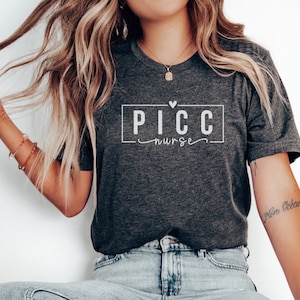 Picc Nurse Shirt IV Nurse VAT Vascular Access Nurse Work Shirt Iv Therapy Nurse Registered Nurse RN Tshirt Picc Team Graduation Gift Iv Team