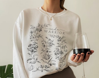 Endo Warrior Sweatshirt: Endometriosis Awareness, Endo Strong Chronic Pelvic Pain Uterus Spoonie Shirt PCOS One in Ten Endometriosis Gift