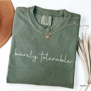 Barely Tolerable Pride and Prejudice Gifts Comfort Colors Jane Austen Bookish Booktok Merch Literary Gift For Reading Teacher Bookclub Gift