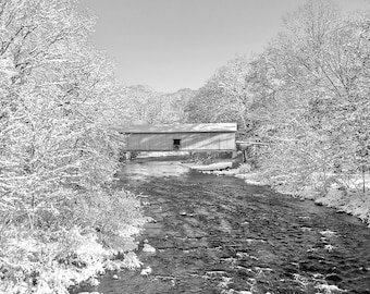 Snowy Comstock Bridge