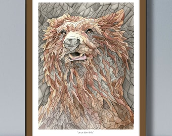 Limited edition print of 'Ursa Horribilis' by artist Gregory Brown