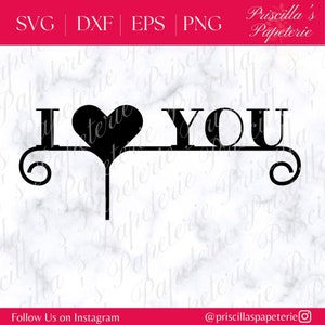 I Love You SVG - I Love You PNG - I Love You Shirt - I love You Sign - I Love You Card - I Love You EPS - I Love You Keychain