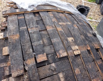 5 x Whiskey Barrel Staves / Solid Oak Whisky