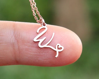 Collier Personnalisé, Collier Initiale, Collier lettre, collier minimaliste, Collier Initial argent, cadeau anniversaire, Collier cœur fille