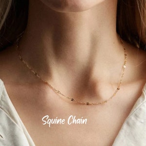 18K gouden ketting ketting vrouw, Cubaanse schakelketting, Snake Chain ketting voor mannen, kralenketting, Figaro ketting, touwkettingen, Box Chain, Twist Chain afbeelding 6